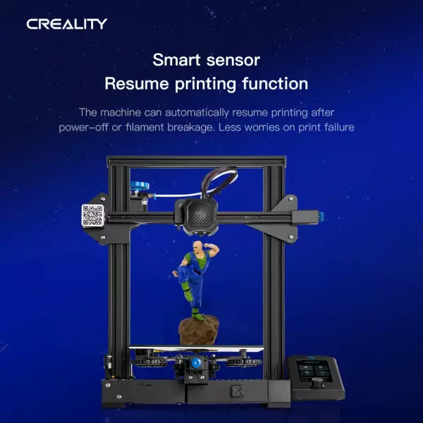 Máy In 3D FDM Creality Ender 3 V2 220x220x250mm 9 resume printing