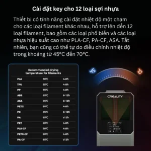 Máy Sấy Sợi Nhựa In 3D Creality Space Pi Plus