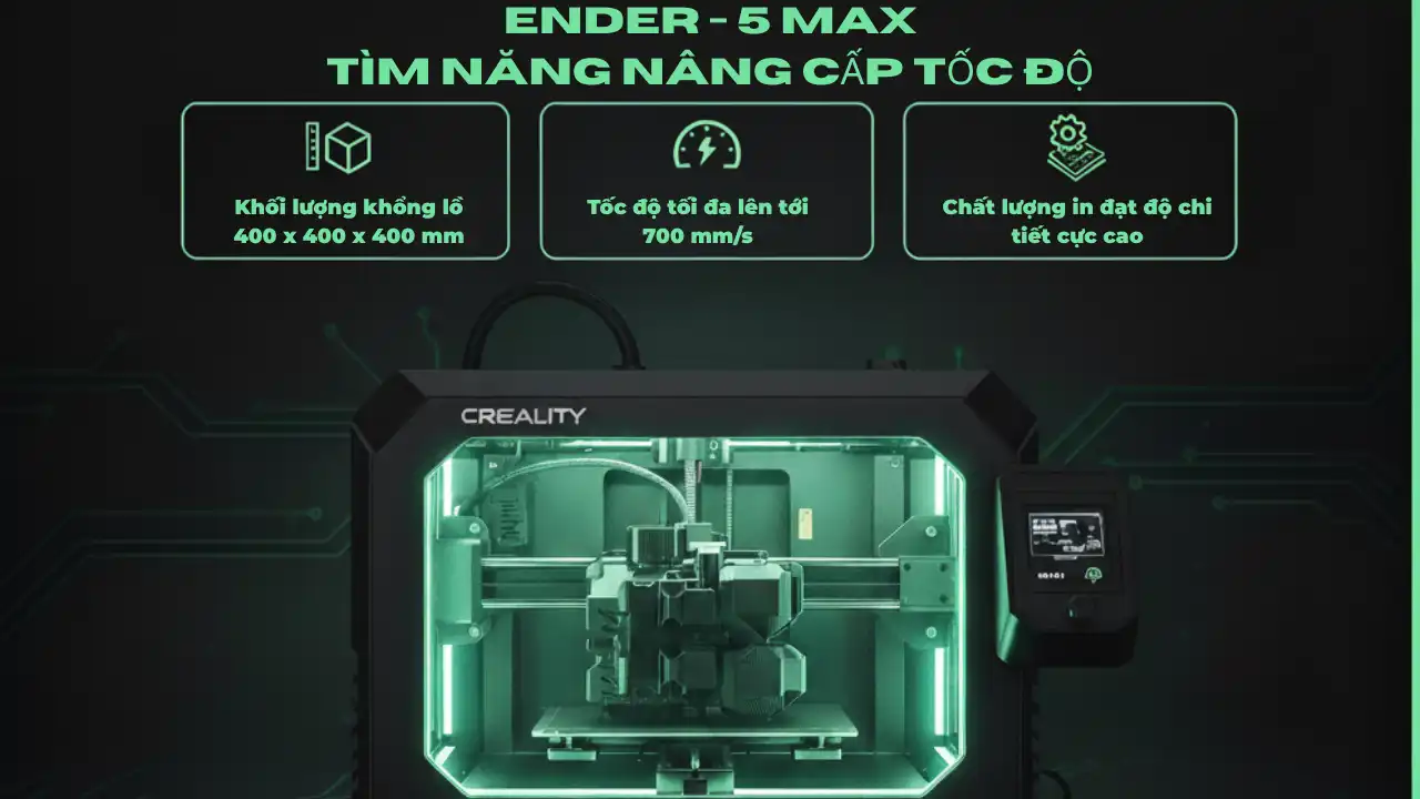 Review Ender 5 Max – Máy In 3D Khổ Lớn 400mm