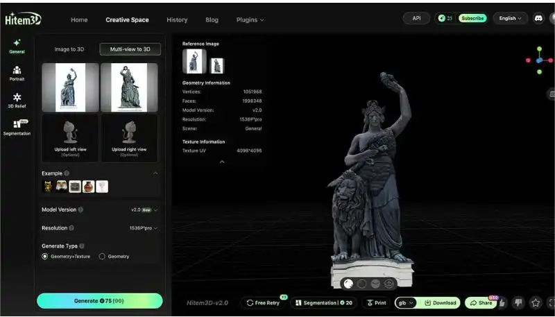 Đ&aacute;nh Gi&aacute; Hitem3D: C&ocirc;ng Cụ AI Tạo M&ocirc; H&igrave;nh 3D Từ Ảnh 2D Vừa Ra Mắt