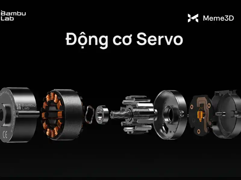 Động cơ servo l&agrave; g&igrave;? Giải Th&iacute;ch Động cơ servo tr&ecirc;n m&aacute;y in 3D Bambu Lab