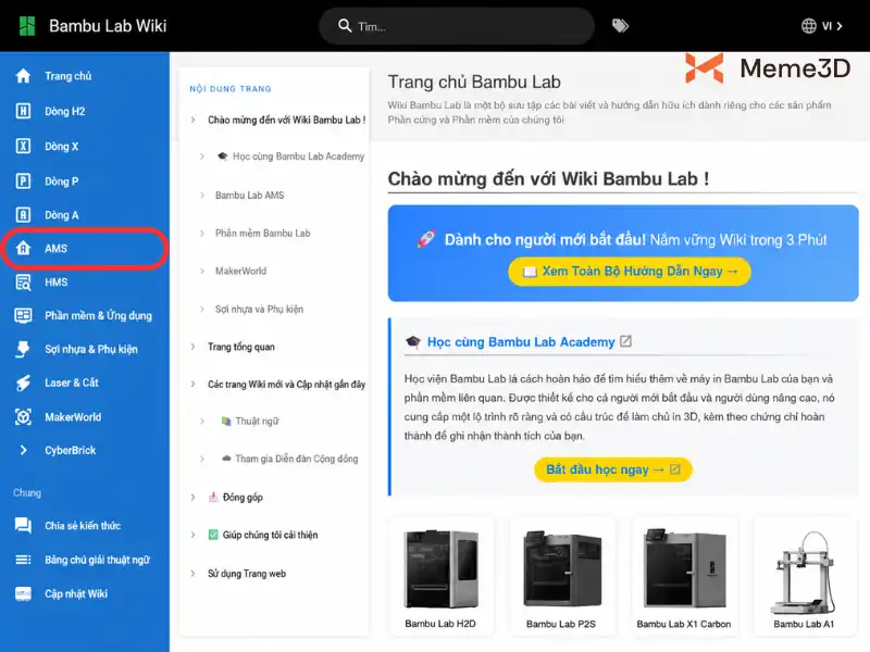 Wiki Bambu Lab Đã Có Phiên Bản Tiếng Việt