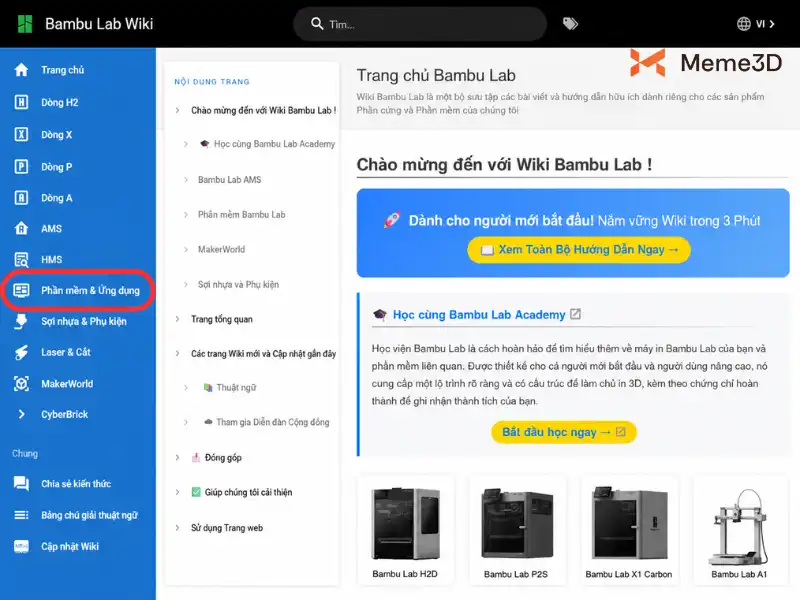 Wiki Bambu Lab Đã Có Phiên Bản Tiếng Việt