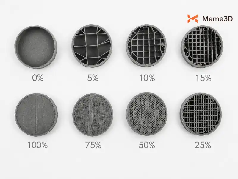Hướng dẫn chọn mẫu infill trong in 3D: Chọn pattern và mật độ bao nhiêu là phù hợp?