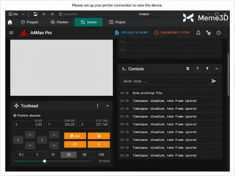 Sử Dụng OrcaSlicer Kết Nối C&aacute;c D&ograve;ng M&aacute;y Flashforge Creator 5 V&agrave; Creator 5 Pro