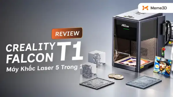 Review Creality Falcon T1, m&aacute;y khắc laser galvo 5 trong 1
