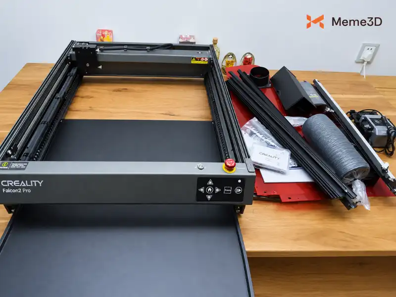 Review Creality Falcon2 Pro, máy khắc laser buồng kín 22W, 40W và 60W