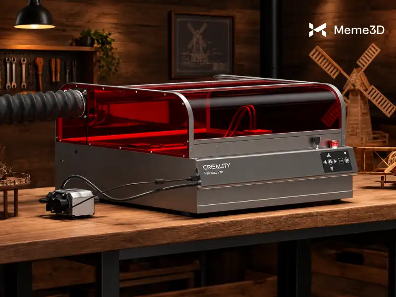 Review Creality Falcon2 Pro, máy khắc laser buồng kín 22W, 40W và 60W
