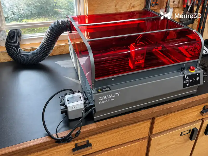 Review Creality Falcon2 Pro, máy khắc laser buồng kín 22W, 40W và 60W