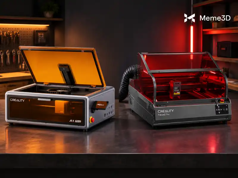 Review Creality Falcon2 Pro, máy khắc laser buồng kín 22W, 40W và 60W