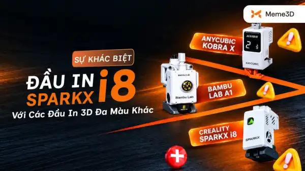 Đầu in QuarTeks của SPARKX i8 kh&aacute;c g&igrave; m&aacute;y in 3D đa m&agrave;u kh&aacute;c?