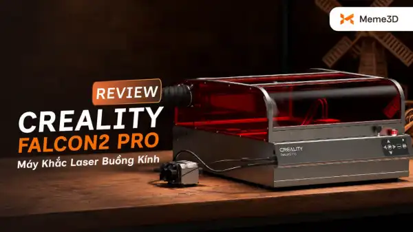 Review Creality Falcon2 Pro, m&aacute;y khắc laser buồng k&iacute;n 22W, 40W v&agrave; 60W