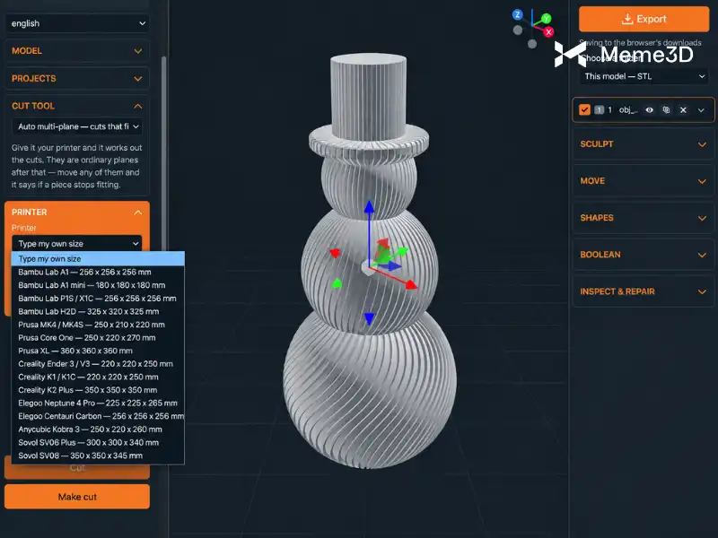 Model Splitter: Công cụ tách khớp mô hình 3D miễn phí
