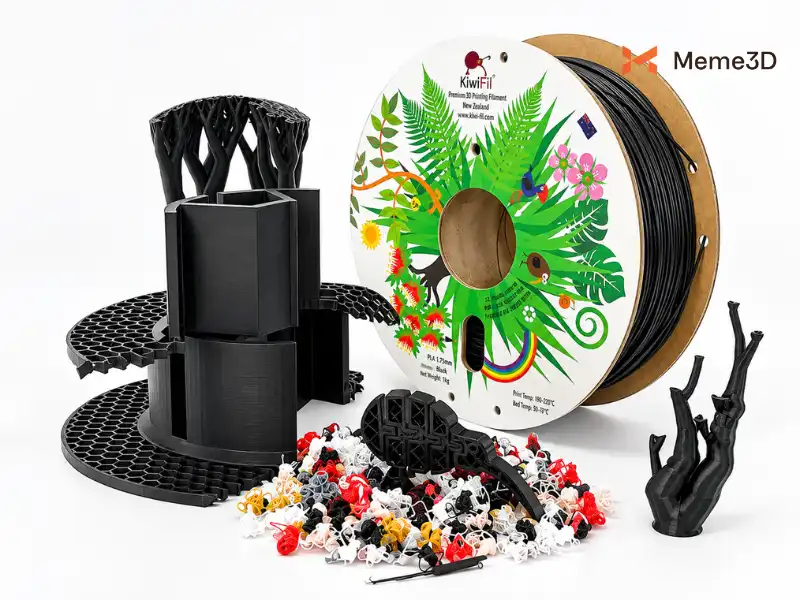 Các phương pháp tái chế nhựa in 3D: Hướng dẫn xử lý filament thừa, lỗi in và purge waste